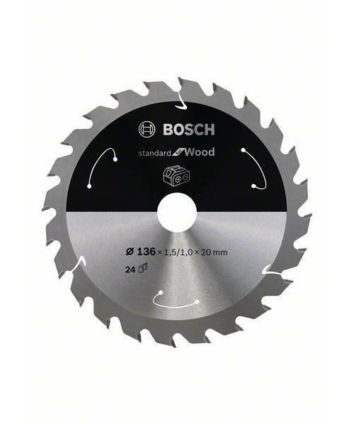 Bosch Akku-Kreissägeblatt Standard for Wood, 136x20mm Z24