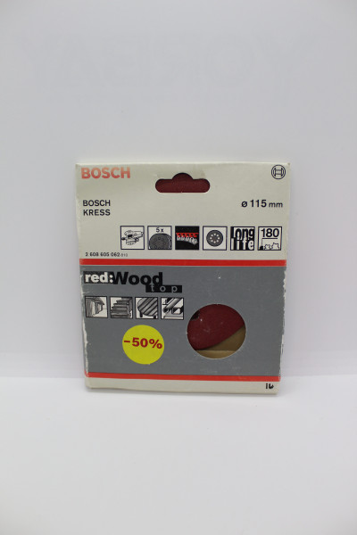 Bosch Schleifpapier 115mm K180 Wood 5er Pack