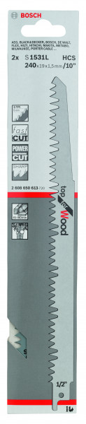 Bosch Säbelsägeblatt Top for Wood S1531L 2er Pack