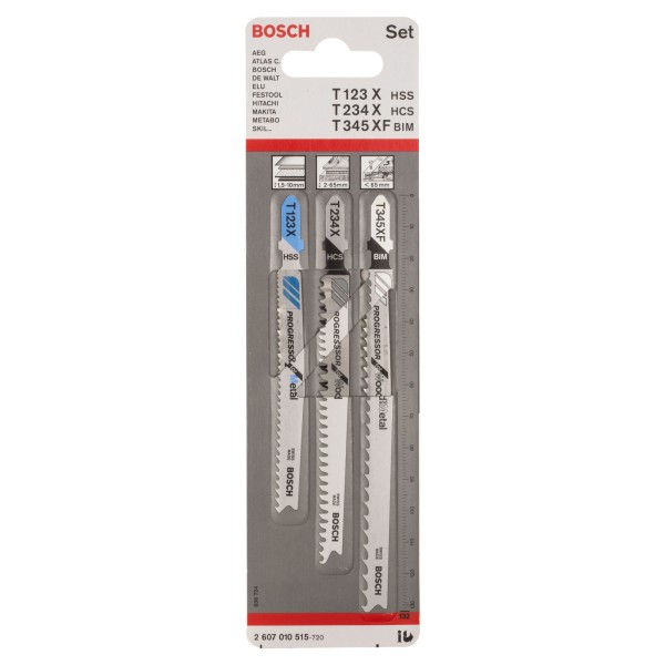 Bosch Stichsägeblattset Holz + Metall 3tlg.