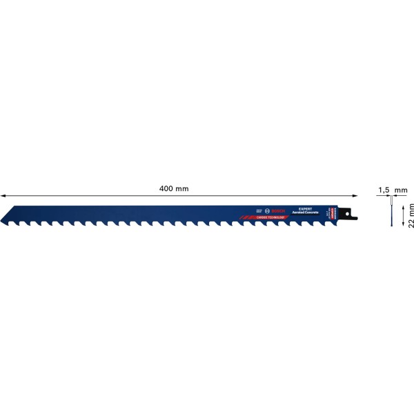 Bosch Säbelsägeblatt Aerated Concrete 400mm S2041HM 1er Pack