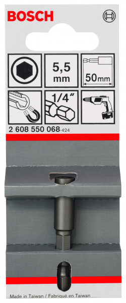Bosch Steckschlüssel SW 5,5mm 1/4" 50mm lang