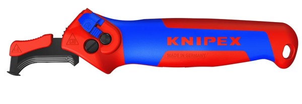 Knipex Abmantelungsmesser mit Gleitschuh und Ratschenfunktion 1650145SB