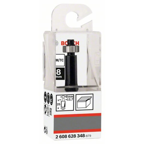 Bosch Bündigfräser. 8 mm. 12,7 x 25,4 x 68mm 2608628348