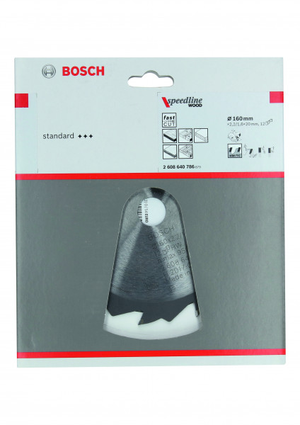 Bosch Kreissägeblatt Speedline Wood 160x20mm Z12