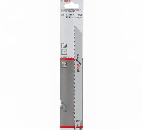 Bosch Säbelsägeblatt Basic for Wood S1111K 2er Pack