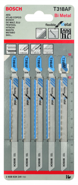 Bosch Stichsägeblatt flexibel for Metal T318AF 5er Pack