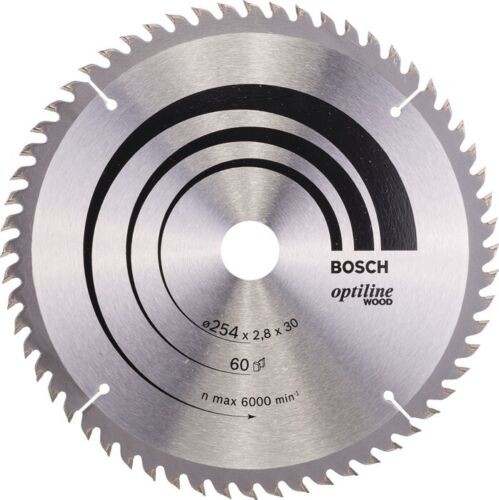 Bosch Kreissägeblatt Optiline Wood 254x30mm Z60