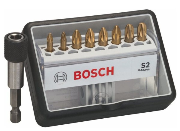 Bosch Bitsatz Robust Line Max Grip 9 tlg. S2