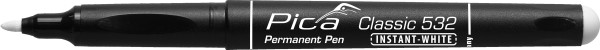 Pica Classic Instant White Permanent Pen Rundspitze 1-2mm