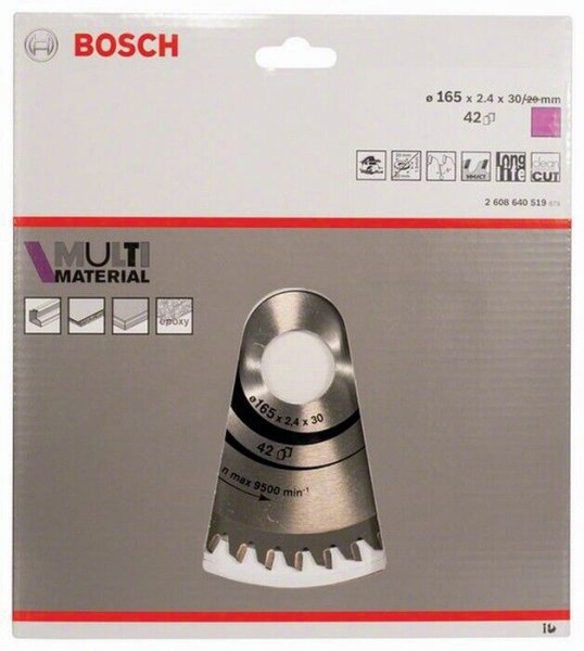 Bosch Kreissägeblatt Multimaterial 165x30mm Z42