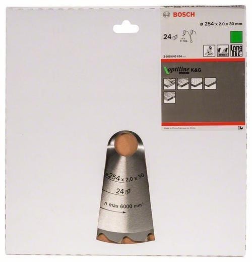 Bosch Kreissägeblatt Optiline Wood 254x30mm Z24