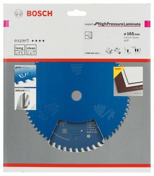 Bosch Kreissägeblatt Expert Laminated 165x20mm Z48