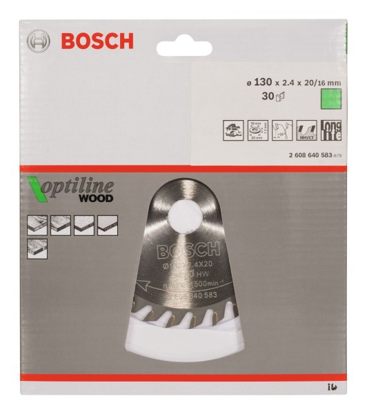 Bosch Kreissägeblatt Optiline Wood 130x20/16mm Z30