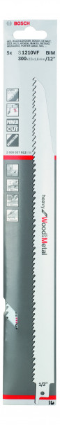 Bosch Säbelsägeblatt Heavy for Wood and Metal S1210VF 5er Pack