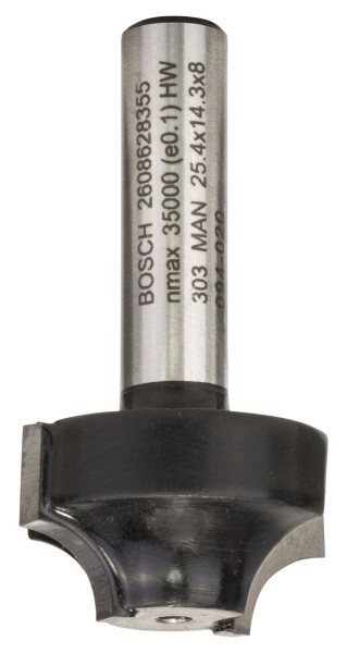 Bosch Profilfräser E, 8 mm, R1 6,3 mm, D 25,4 mm, L 14 mm, G 46 mm