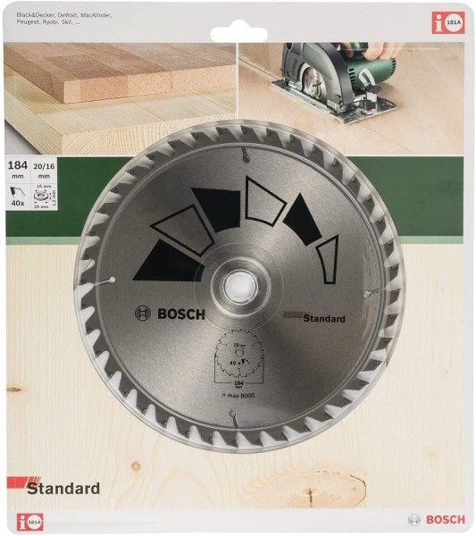 Bosch Kreissägeblatt 184x20/16mm Z40